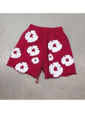 Denim Tears Made in USA Red Cotton Shorts M